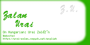 zalan urai business card